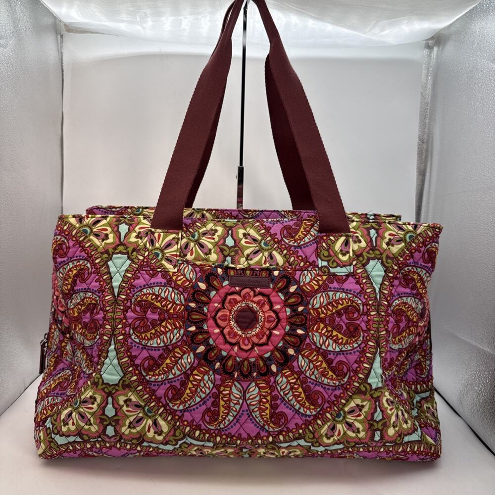 Vera Bradley Resort Medallion Quilted Cotton Triple Compartment Bag/Laptop Boho